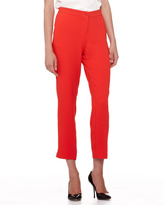 Thumbnail for your product : Etro Cady Straight-Leg Capri Pants, Bright Coral
