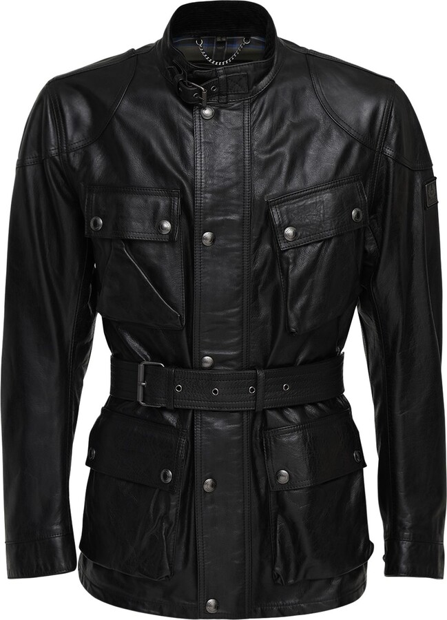 Belstaff Trialmaster Panther 2.0 leather jacket - ShopStyle