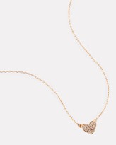 Thumbnail for your product : Adina Reyter Pave Folded Heart Pendant Necklace