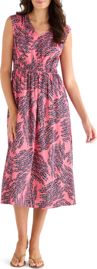 Nic+Zoe Blush of Spring Dierdre Sleeveless Stretch Cotton Midi Dress