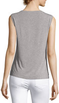 Thumbnail for your product : Elie Tahari Leandra Sleeveless Lace-Front Blouse, Black/Gray