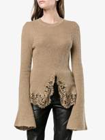 Thumbnail for your product : Givenchy knitted lace hem jumper