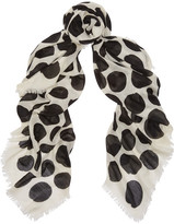 Thumbnail for your product : Lanvin Polka-dot cashmere and silk-blend scarf