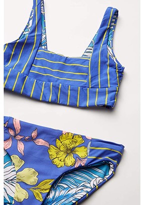 Maaji Kids Maris Freckles Reversible Bikini Set Swimsuit (Toddler/Little Kids/Big Kids) (Pacific Blue Stripe) Girl's Swimwear Sets