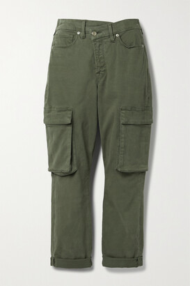Good American Good Army Asymmetric Cotton-blend Twill Tapered