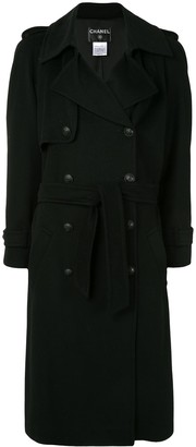 Chanel Pre Owned Midi Trench Coat