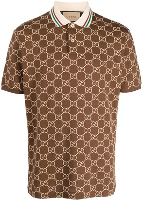 Gucci GG Supreme short-sleeve polo shirt - ShopStyle