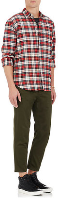 Barneys New York Men's Plaid Cotton Flannel Shirt