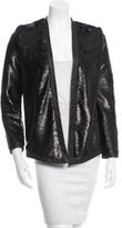 Thumbnail for your product : Wayne Embellished Leather-Trimmed Jacket