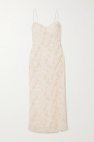 Thumbnail for your product : Reformation + Net Sustain Kourtney Floral-print Georgette Midi Dress - White