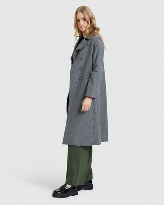 Oxford Women's Grey Winter Coats - Celia Wool Rich Eco Textured Coat