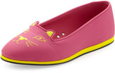 Thumbnail for your product : Charlotte Olympia Capri Cat-Face Rubber Flat, Bubble Gum/Yellow