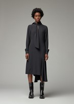 Thumbnail for your product : Marni Women's Contrast Stitching Pussy Bow Dress in Deep Blue Size 38 Viscose/Acetate