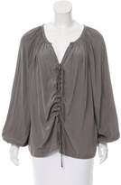 Thumbnail for your product : Ramy Brook Lace-Up Long Sleeve Blouse