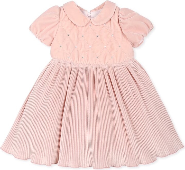 Pink Dress For Baby Girl With Rhinestones
