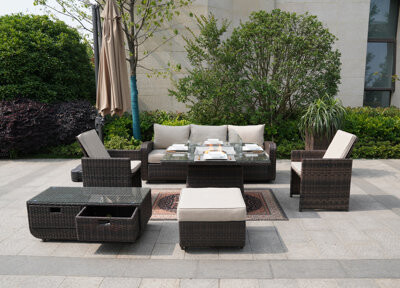 Latitude Run Wicker/Rattan 6 - Person Seating Group With Cushions