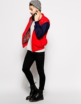 Thumbnail for your product : Reclaimed Vintage Harrington Jacket with Contrast Sleeves