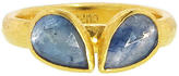 Thumbnail for your product : Gurhan Unique Double Pale Blue Sapphire Stacking Ring - 24 Karat Yellow Gold
