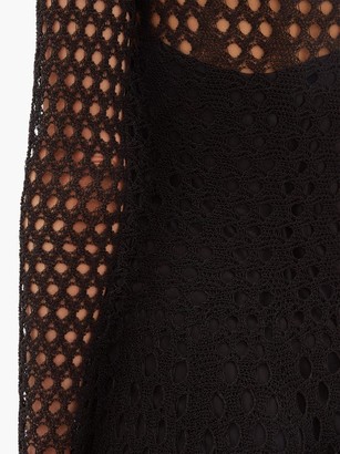 Maison Rabih Kayrouz Open-knit Crochet-lace Gown - Black