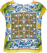 Thumbnail for your product : Dolce & Gabbana Printed silk top