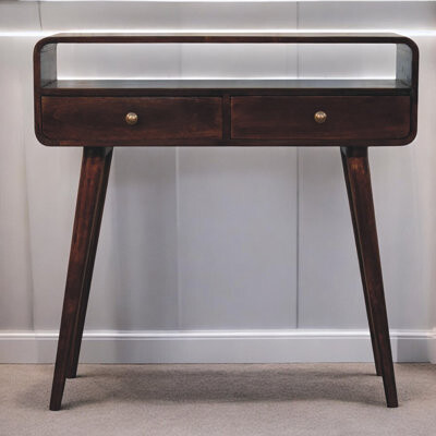 Artisan Furniture Curved Caramel Console Table