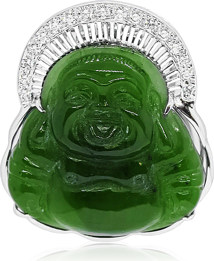 Ashna Mehta Buddha 18K White Gold Diamond Bag Charm