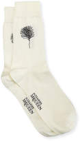 Thumbnail for your product : Alexander McQueen Peacock Feather Crew Socks