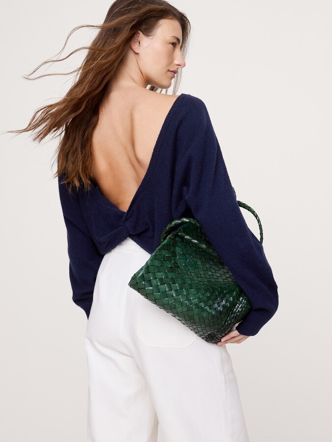 Banana Republic Lightweight Cashmere Twist-Back Sweater