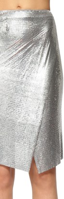 Paco Rabanne Asymmetric Metal Mesh Wrap Skirt