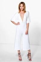 Thumbnail for your product : boohoo Julia Kimono Sleeve Culotte Jumpsuit