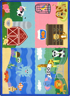 Joy Carpets Animals All Around Area Rug