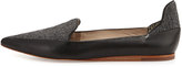 Thumbnail for your product : Matt Bernson Herringbone Combo Pointy-Toe Flat, Black