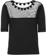 Thumbnail for your product : Oscar de la Renta Wool and silk-blend top