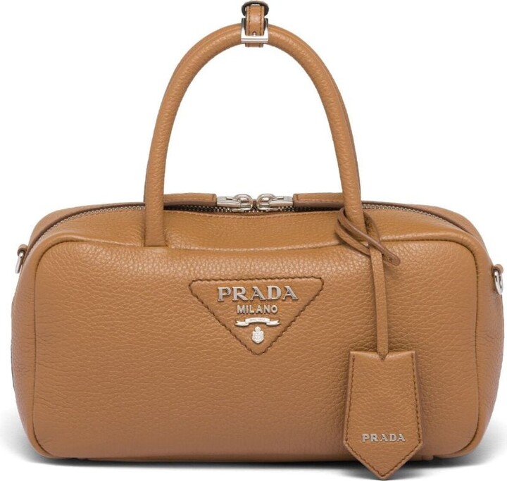 Prada Brown Leather Handbag | ShopStyle