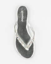 Thumbnail for your product : Le Château Embellished Faux Leather Thong Sandal