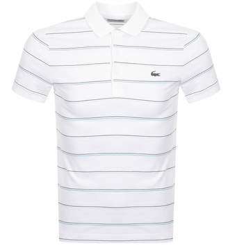 Lacoste Sport Stripe Polo T Shirt White