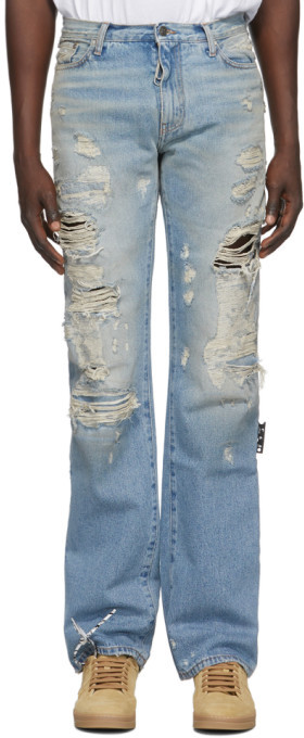 distress white jeans