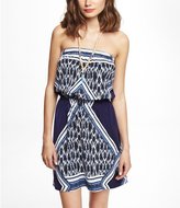 Thumbnail for your product : Express Blue Ikat Print Tube Dress
