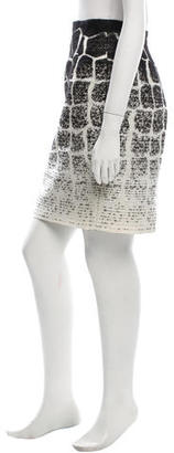 Giambattista Valli Patterned Pencil Skirt