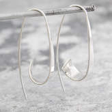 Thumbnail for your product : Otis Jaxon Flared Ribbon Sterling Silver Hoop Earrings