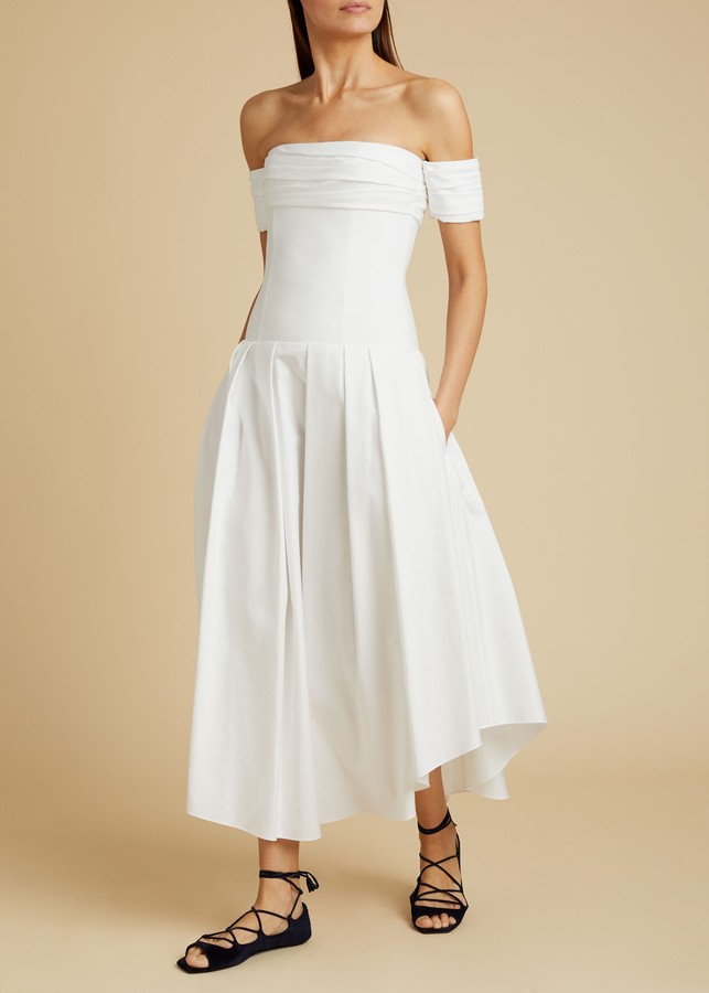 khaite white dress