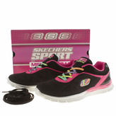 Thumbnail for your product : Skechers kids black & pink skech appeal whimzies girls youth