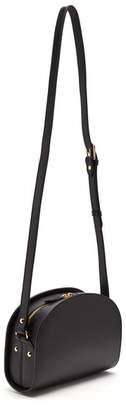 A.P.C. Half-moon Smooth-leather Cross-body Bag - Womens - Navy