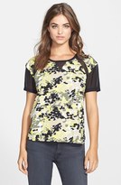 Thumbnail for your product : Vince Camuto 'Garden Camo' Mesh Inset Tee