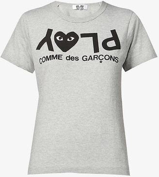 Comme des Garçons PLAY Reverse logo-print cotton-jersey T-shirt