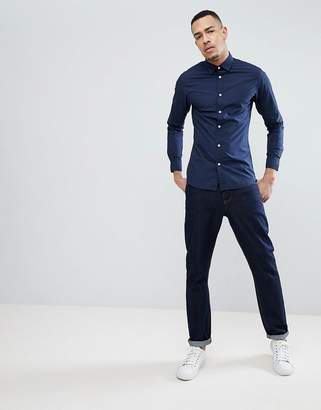 Selected Slim Contrast Button Shirt