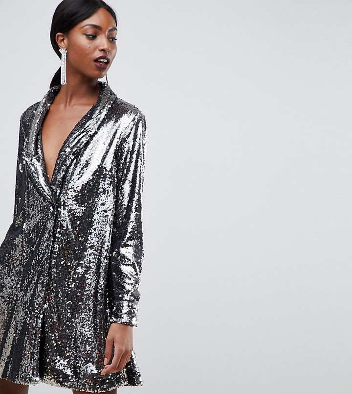 asos tall sequin dress