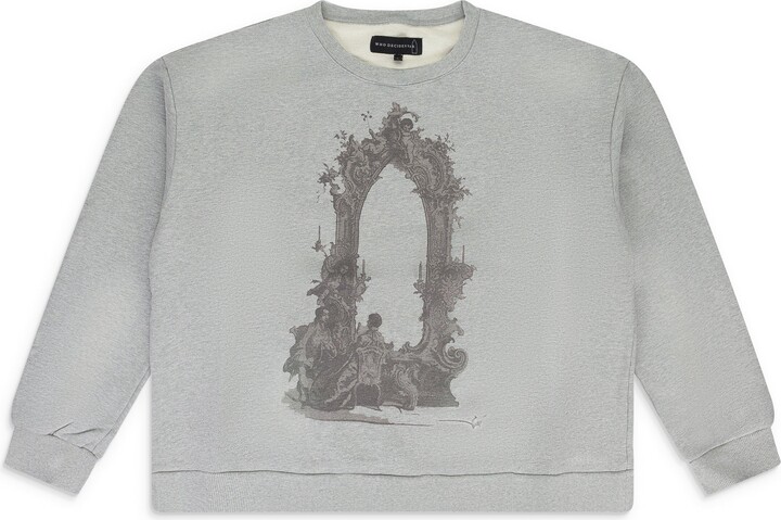 Who Decides War Grey Arc Mirror Pullover Sweater
