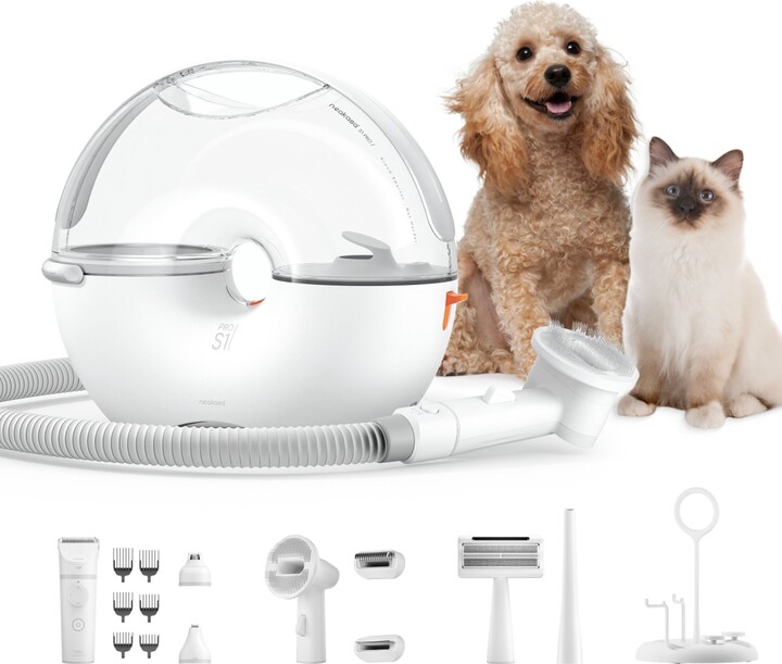 Neakasa S1 Pro Pro 8-in-1 Dog & Cat Grooming Vacuum Kit, White