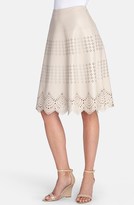 Thumbnail for your product : Catherine Malandrino Laser Cut Faux Leather Skirt